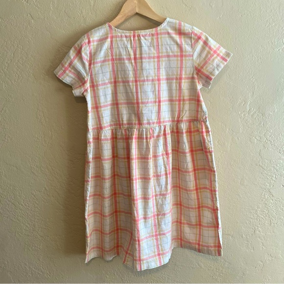 ☀️5/25☀️ NWT H & M Plaid Patterned Cotton Dress with Pockets | Girl’s Size 10 - Picture 4 of 7